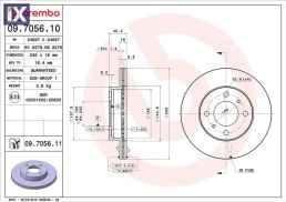 09.7056.10 ΔΙΣΚ ΚΕΣ MITSUBISHI COLT  09705610 MB699282 MB699283 MR449769 MB699282 MB699283 MB950922 MR449768 MR449769 MB699283