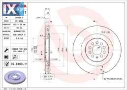 ΔΙΣΚΟΣ ΦΡΕΝΩΝ  ΕΜ. LEON 1.8T 323Χ28  09840311              09840311 1ML615301