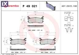 P49021 ΣΕΤ ΤΑΚΑΚΙΑ ΟΠ.MAZDA MX-5 98-  P49021 1U2Z2V200HA AY060MA007 AY060MA009 BCYC2643ZB NAY52643ZB NCY12643Z9C NCY12648Z NCY52643ZA 1U002648Z 1U052648Z 1U0K2648Z B0YA2643Z B0YA2643ZA B0YA2648Z BCYC2