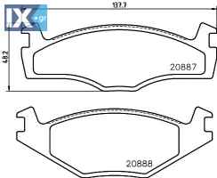 ΤΑΚΑΚΙΑ ΕΜΠΡΟΣ VW GROUP ΜΙNTEX  321698151E            MDB1266 171698151G 191698151B 191698151G 191698151L 1HS698151 1HS698151A 321698151B 321698151D 321698151E 321698151H 171698151G 191698151B 1916981