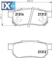 ΤΑΚΑΚΙΑ ΠΙΣΩ HONDA ROVER MG  ΜΙΝΤΕΧ  MDB1411               MDB1411 90297552 GBP90347AF AY060HN001 AY060HN002 1A002643Z 06022SP8000 06430SAAJ50 43022S04000 43022S04010 43022S04020 43022S04030 43022SAAE