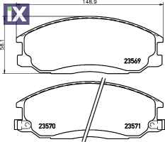 ΤΑΚΑΚΙΑ ΕΜΠ HYUNDAI SANTAFE PORTER H1  MDB2063               MDB2063 3500175U1010 5810126A00 5810126A10 5810126A20 5810126A30 5810139A20 5810139A30 5810139A40 581013AA10 581013AA11 581013AA20 581013AA