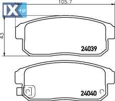 ΤΑΚΑΚΙΑ ΠΙΣΩ MAZDA RX8 NISSAN BLUEBIRD  MDB2588               MDB2588 44060AU025 F1YA2643Z F1Y02648Z F1Y12634Z F1Y12643Z F1Y12648Z F1YA2648Z