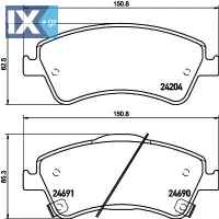 ΤΑΚΑΚΙΑ ΕΜΠΡΟΣ TOYOTA AURIS 2.0 D4D 07-  MDB2933               MDB2933 0446502190 0446502280
