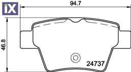 ΤΑΚΑΚΙΑ ΠΙΣΩ CITROEN C4, PEUGEOT 207  MDB2951               MDB2951 425340 425401 425419 425440 425340 425401 425419 425440
