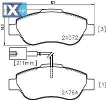 ΤΑΚΑΚΙΑ ΕΜΠΡΟΣ FIAT 500 DIESEL 2007 PAND PANDA (169) 1.4 8V MDB3019               MDB3019 1559697 1731171 1736937 9S512K021A 9S512K021AA BS512K021AA ME9S5J2K021AA 6001073130 71770058 71773151 77364636