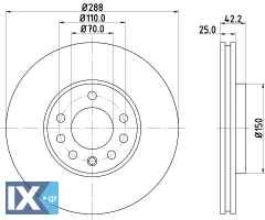 ΔΙΣΚΟΠΛΑΚA ΕΜΠΡΟΣ VECTRA B SAAB 9-3  90512029              MDC1009 4801584 90496327 90512029 93177674 B117J0028F 4801628 569056 569357 93179053 93182284 32025723 4837019 4839007 4839320 5390786