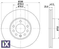 ΔΙΣΚΟΠΛΑΚA ΕΜΠΡΟΣ VECTRA B SAAB 9-3  90512029              MDC1009 4801584 90496327 90512029 93177674 B117J0028F 4801628 569056 569357 93179053 93182284 32025723 4837019 4839007 4839320 5390786