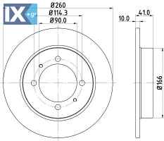 ΔΙΣΚΟΠΛΑΚA ΠΙΣΩ VOLVO MINTEX  MDC1021               MDC1021 PW820195 MB699288 MB699289 MR249356 MR913846 30872940 308729409