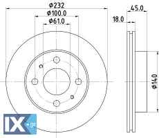 ΔΙΣΚΟΠΛΑΚA ΕΜΠΡΟΣ ΑΕΡΙΖΟΜ NISSAN ALMERA  MDC1041               MDC1041 402060M601 402060M602