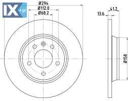 ΔΙΣΚΟΠΛΑΚΑ ΠΙΣΩ T4 SHARAN FORD GALAXY  7D0615601C            MDC1436 7D0615601A 7D0615601C 7D0615601A 7D0615601C 1110251 1140278 YM212A315AB 7D0615601A 7D0615601C 7D0615601A 7D0615601C