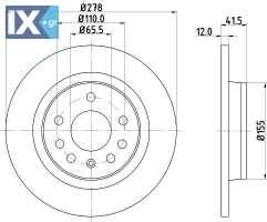ΔΙΣΚΟΠΛΑΚΑ ΠΙΣΩ OPEL, SAAB  ΜΙΝΤΕΧ  MDC1560               MDC1560 569115 93171848 46836489 51799236 9156787 12762290 9156785 93188377