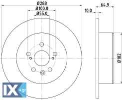 ΔΙΣΚΟΠΛΑΚΑ ΠΙΣΩ TOYOTA AVENSIS Τ22 97-  4243120430            MDC1585 4243120430