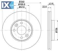 ΔΙΣΚΟΠΛΑΚΑ NISSAN - RENAULT  MINTEX  MDC1607               MDC1607 40206AX600 40206AX602 40206AX603 7701207795