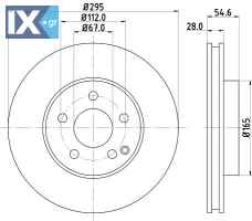 ΔΙΣΚΟΠΛΑΚΑ ΕΜΠΡΟΣ MERCEDES E W211  MDC1616               MDC1616 2114210712 A2114210712