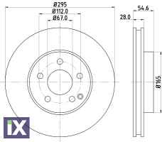 ΔΙΣΚΟΠΛΑΚΑ ΕΜΠΡΟΣ MERCEDES E W211  MDC1616               MDC1616 2114210712 A2114210712