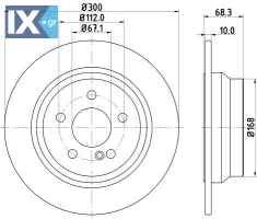 ΔΙΣΚΟΠΛΑΚΑ ΠΙΣΩ MERCEDES W211 W212 +ΜΕ C  MDC1633C              MDC1633C 0004231012 2114230712 A0004231012 A2114230712