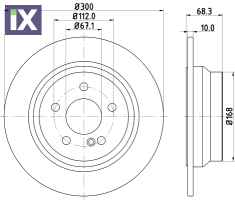 ΔΙΣΚΟΠΛΑΚΑ ΠΙΣΩ MERCEDES W211 W212  MDC1633C              MDC1633C 0004231012 2114230712 A0004231012 A2114230712