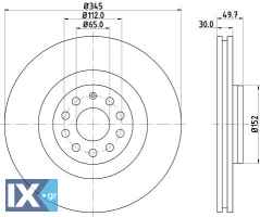 ΔΙΣΚΟΠΛΑΚΑ ΕΜΠΡΟΣ VW GOLF V VI A3  345ΜΜ  1K0615301M            MDC1718 1K0615301AB 1K0615301AR 1K0615301M 1K0615301AB 1K0615301AR 1K0615301M 1K0615301AB 1K0615301AR 1K0615301M 1K0615301AB 1K0615301M