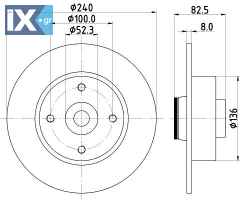 ΔΙΣΚΟΠΛΑΚΑ ΠΙΣΩ ΜΕ ΡΟΥΛΕΜΑΝ RENAULT  MDC1762               MDC1762 432005338R 432005347R 7701207823 7701209503 8200038305