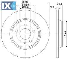 ΔΙΣΚΟΠΛΑΚΑ ΠΙΣΩ VW GROUP  MINTEX 300MM  8K0615601B            MDC2003 L8KD615601 8K0098601E 8K0098601F 8K0615601B 8K0615601J 8K0615601M 8K0615601B 8K0615601J 8K0615601M 8K0615601B 8K0615601J 8K0615601