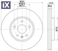 ΔΙΣΚΟΠΛΑΚΑ ΕΜΠ OPEL SAAB CHEVROLET  MDC2190               MDC2190 13501308 13501320 23118055 569064 13501308 13502214 13579150 569064 569083 569422 13501320 13579148