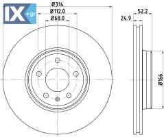 ΔΙΣΚΟΠΛΑΚΑ ΕΜΠ AUDI A4 A5 8K VW GROUP  8K0615301             MDC2200C 8WD615301 L8KD615301 L8WD615301 8K0098301F 8K0615301 8W0615301G 8W0615301T 8K0615301 8K0615301T 8W0615301G 8W0615301T L8K0615301 8