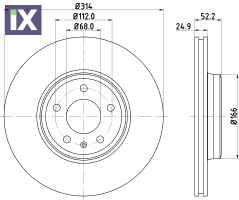 ΔΙΣΚΟΠΛΑΚΑ ΕΜΠ AUDI A4 A5 8K VW GROUP  8K0615301             MDC2200C 8WD615301 L8KD615301 L8WD615301 8K0098301F 8K0615301 8W0615301G 8W0615301T 8K0615301 8K0615301T 8W0615301G 8W0615301T L8K0615301 8