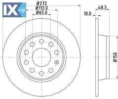 ΔΙΣΚΟΠΛΑΚΑ ΠΙΣΩ AUDI A1,A3-SEAT LEON-SKO  1K0615601AA           MDC2205 L5QD615601A 1K0615601AA 5Q0615601D 8P0098601P 1K0615601AA 5Q0615601D 1K0615601AA 5Q0615601D 1K0615601AA 5Q0615601D