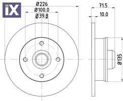 ΔΙΣΚΟΠΛΑΚΑ ΠΙΣΩ VW GOLF II III SEAT IBIZ  357615601             MDC502 191501639A 191615601 191615601A 191615601B 357615601 6N0615601 191501639A 191615601 191615601A 191615601B 357615601 6N0615601 191