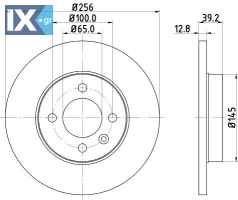 ΔΙΣΚΟΠΛΑΚΑ ΕΜΠΡΟΣ VW CADDY II GOLF 2, 3  357615301             MDC731 A113501075 A116GN3501075 L357615301 357615301 357615301 357615301 357615301
