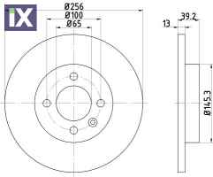 ΔΙΣΚΟΠΛΑΚΑ ΕΜΠΡΟΣ VW CADDY II GOLF 2, 3  357615301             MDC731 A113501075 A116GN3501075 L357615301 357615301 357615301 357615301 357615301