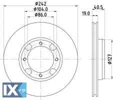 ΔΙΣΚΟΠΛΑΚΕΣ HYUNDAI  MINTEX  MDC845                MDC845 5171221350 5171221B00 5171224100