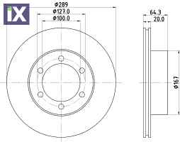 ΔΙΣΚΟΠΛΑΚΑ ΕΜΠΡΟΣ VW TARO TOYOTA HILUX  4351235110            MDC891 4351235110 4351235190 4351235270 J4351235190