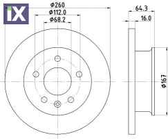 ΔΙΣΚΟΠΛΑΚΑ ΕΜΠΡΟΣ VW TRANSPORTER Τ4  701615301C            MDC912 701615301 701615301C 701615301 701615301C 701615301 701615301C 701615301 701615301C