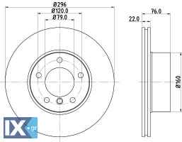 ΔΙΣΚΟΠΛΑΚΑ ΕΜΠΡΟΣ BMW E39 520 525 Φ296  34111163013           MDC989 1163013 1163081 1164839 34111163013 34111163081 34111164839 34116767061 6767061
