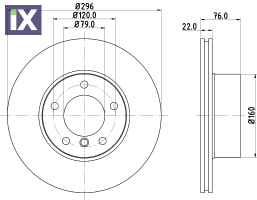 ΔΙΣΚΟΠΛΑΚΑ ΕΜΠΡΟΣ BMW E39 520 525 Φ296  34111163013           MDC989 1163013 1163081 1164839 34111163013 34111163081 34111164839 34116767061 6767061