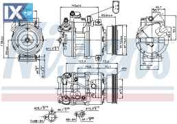 ΚΟΜΠΡΕΣΕΡ Α C A4 NISSENS 89073  8E0260805N            89073 8E0206805D 8E0260805 8E0260805AB 8E0260805AH 8E0260805D 8E0260805M 8E0260805N 8E0260805T