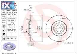 ΔΙΣΚΟΙ ΦΡΕΝΩΝ GOLF IV A3 1.6  09701114 6QD615301 6RD615301 L6RD615301 1J0615301D 1J0615301L 1JE615301 5Z0615301B 6R0615301 6R0615301C JZW615301N JZW698302CB 1J0615301D 1J0615301L 6R0615301 6R0615301C