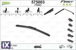 575003- ΥΑΛ ΡΑΣ VALEO FIRST FLAT (450MM)  575003                575003 6X0955425D 1332162 1713250 1714323 AS6J17402AB AS8J17528BA 6X0955425D