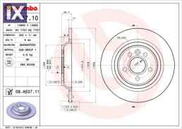 ΔΙΣΚΟΠΛΑΚΑ ΠΙΣΩ VOLVO S60 II  08A53711 31358884 30769059 31471746