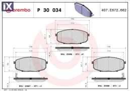 P30034 ΤΑΚ.ΕΜΠ.KIA CARENS 02-  P30034 3501111112U02 3501180BM01 3501211112U02 3501280BM01 3503100U151001 581010QA00 581011XA00 5810122B00 58101C9A60 58101C9A70 58101D8A50 58101J4A00 V3010610300 V30106
