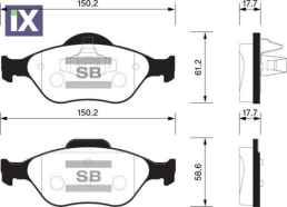 Σετ τακάκια, δισκόφρενα  FBP1565 VP1419 VP3457 D3Y03328ZA D3Y03328ZB D3Y03328ZC DDY23328Z DDY23328Z9C 1101462 1101463 1101464 1128463 1145299 1206064 1236880 1521328 1783839 MEY96J2K021DD MEYS6J2K021D