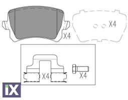Σετ τακάκια, δισκόφρενα  FBP4174 1K0698451L 3AA698451 3C0698451A 3C0698451C 3C0698451E 3C0698451F 5N0698451 3AA698451 3C0698451A 3C0698451C 3C0698451E 3C0698451F 5N0698451 3AA698451 3C0698451A 3C06984