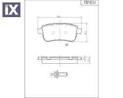 Σετ τακάκια, δισκόφρενα  FBP4214 440601416R 440603734R 440604694R