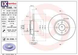08.5086.14 ΔΙΣΚ ΚΕΣ PUNTO II 1.2 16V  08508614 51859075 51866265 71772241 71772241 51859075 51866265 51859075