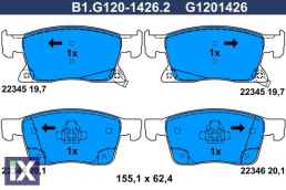 Σετ τακάκια, δισκόφρενα  B1G12014262 13478301 13478301 95526567